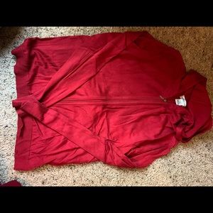 August silk zip up with hood